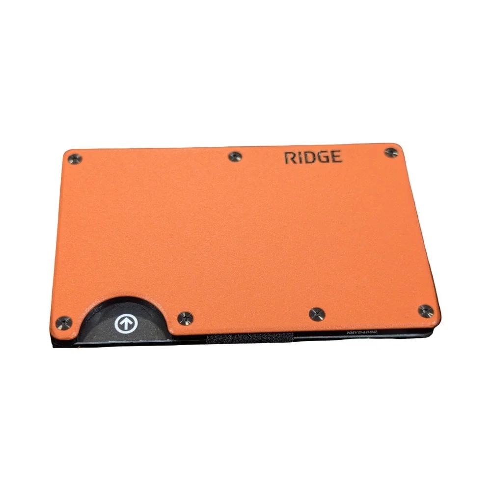 Qq8U The Ridge Wallet RFID Block Aluminum Cash Strap - Basecamp Orange - Used
